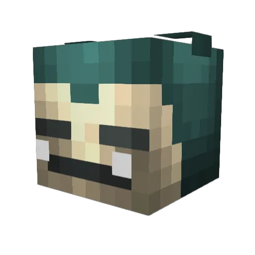 davidyates Minecraft avatar head, 3D render