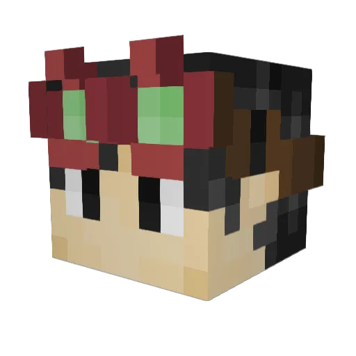 davimaa Minecraft avatar head, 3D render