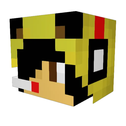davisomey Minecraft avatar head, 3D render