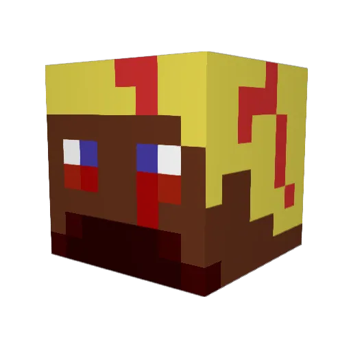 davlor_purple Minecraft avatar head, 3D render