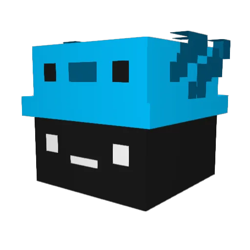 davo_12 Minecraft avatar head, 3D render