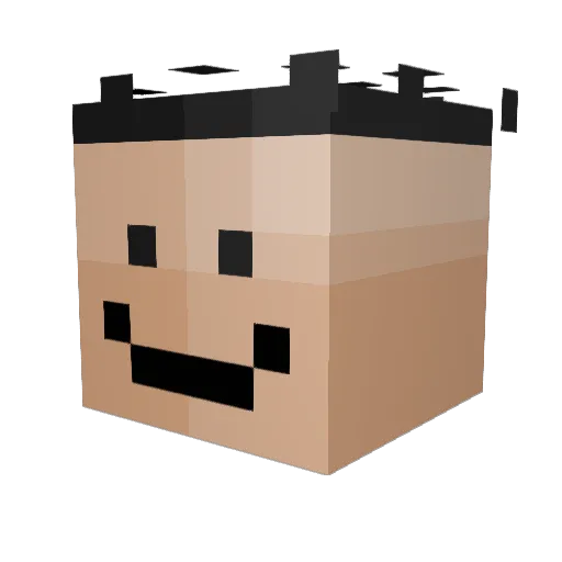 davoboii Minecraft avatar head, 3D render