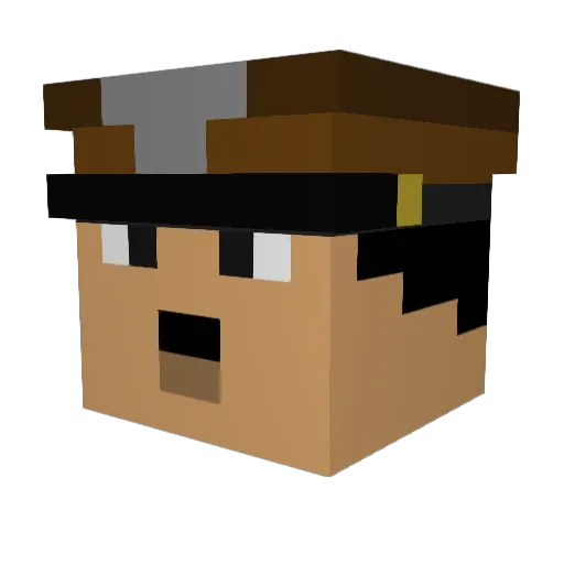 davofisher Minecraft avatar head, 3D render