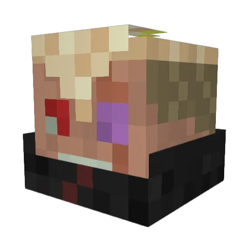 davoglz Minecraft avatar head, 3D render