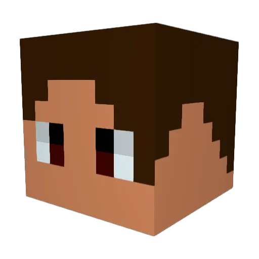 davpal Minecraft avatar head, 3D render