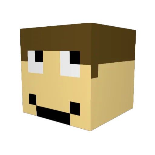 davyn1 Minecraft avatar head, 3D render