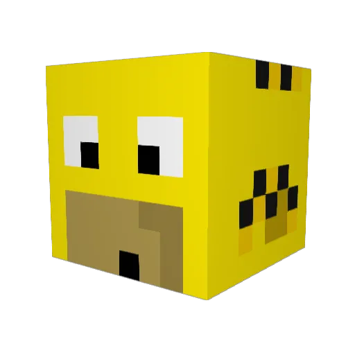 davyou Minecraft avatar head, 3D render
