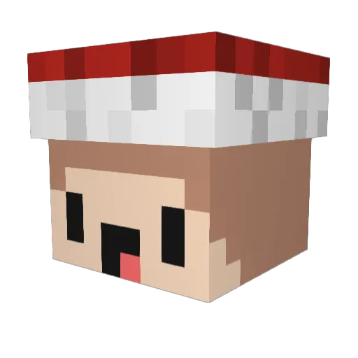 dawanaf Minecraft avatar head, 3D render