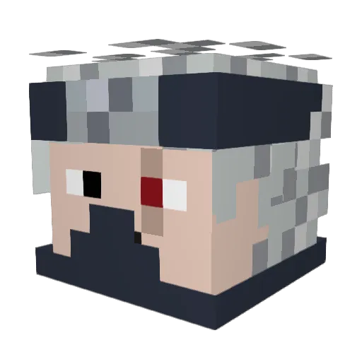 dawgama Minecraft avatar head, 3D render