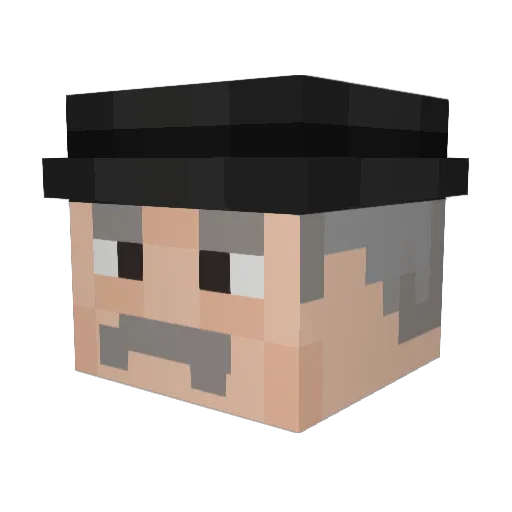 dawideIX Minecraft avatar head, 3D render
