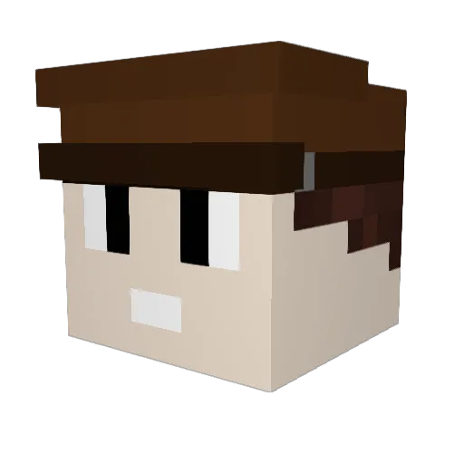 dawidgumis Minecraft avatar head, 3D render