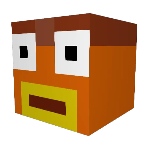dawididek Minecraft avatar head, 3D render
