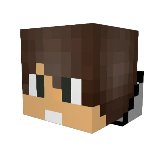dawigga Minecraft avatar head, 3D render