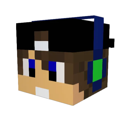 dawilady Minecraft avatar head, 3D render