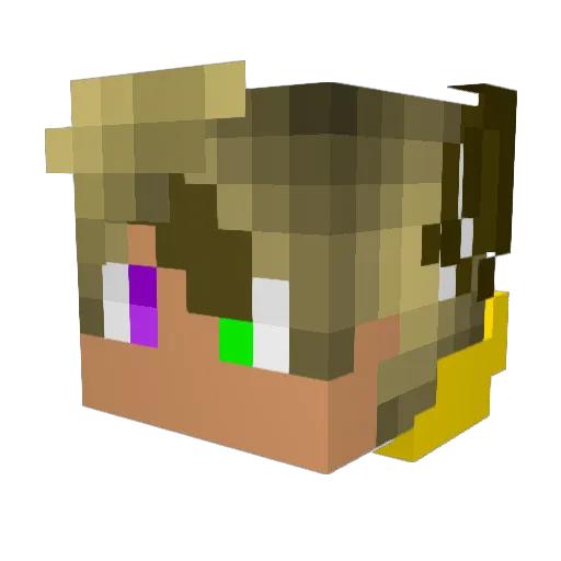 dawndelta Minecraft avatar head, 3D render