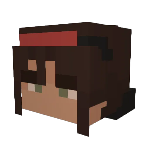 dawnerelle Minecraft avatar head, 3D render