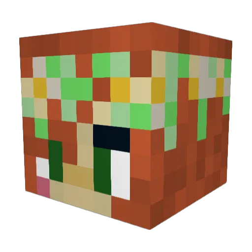 dawnfire7 Minecraft avatar head, 3D render