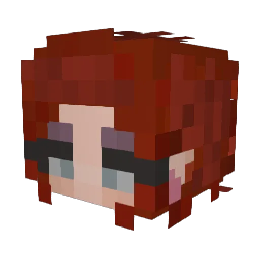 dawnspiplup Minecraft avatar head, 3D render