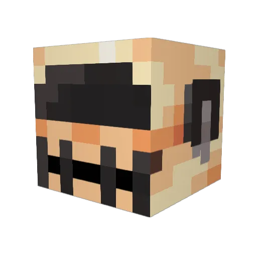 dawnthegoblin Minecraft avatar head, 3D render