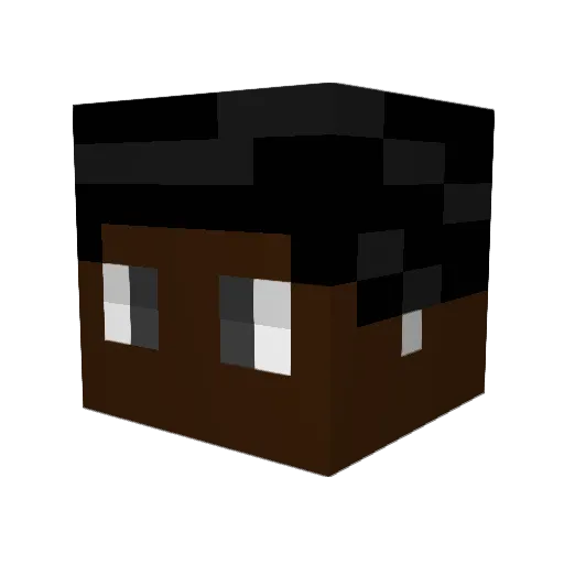 dawsert Minecraft avatar head, 3D render