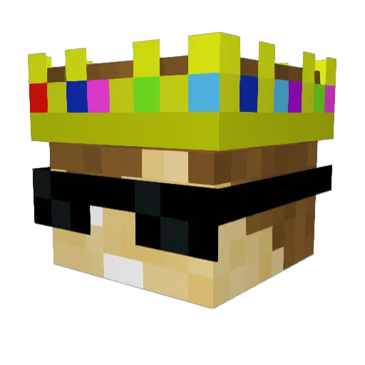 dawsonOPTR Minecraft avatar head, 3D render