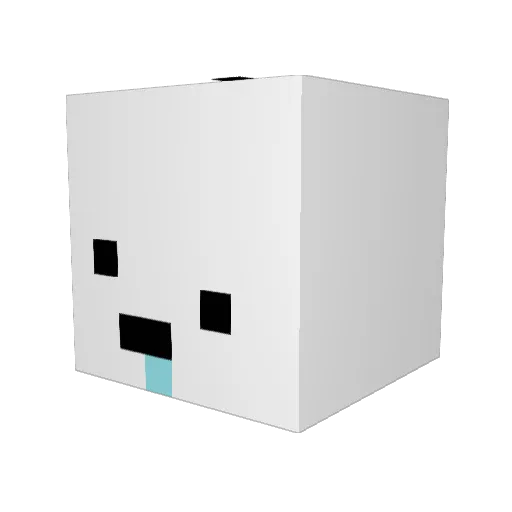 dawwv Minecraft avatar head, 3D render