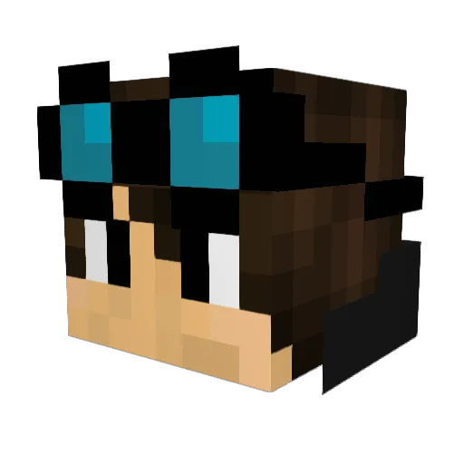 daxamaizing Minecraft avatar head, 3D render