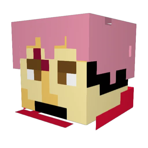 daxaxo Minecraft avatar head, 3D render