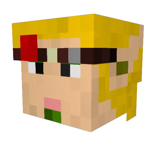 daxture Minecraft avatar head, 3D render