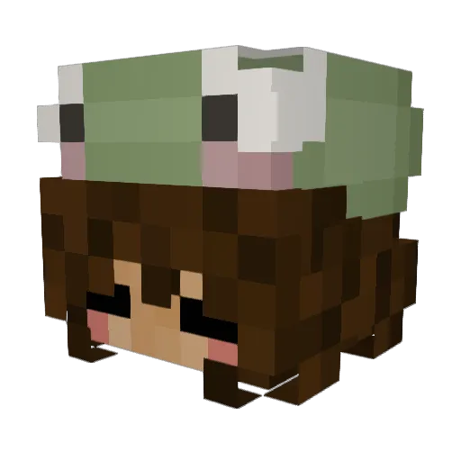 dayadaya_09 Minecraft avatar head, 3D render