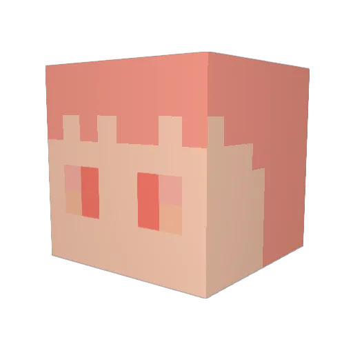dayeon_07 Minecraft avatar head, 3D render