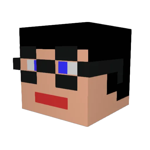 dayo_soma Minecraft avatar head, 3D render