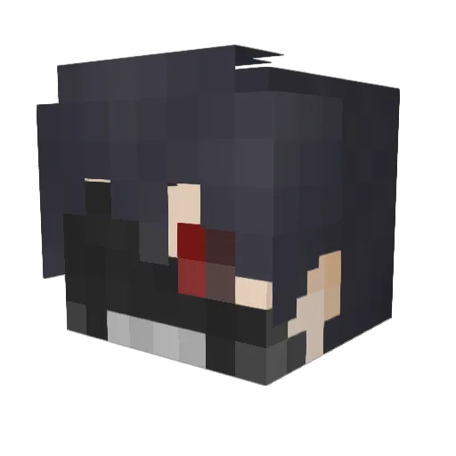 days76 Minecraft avatar head, 3D render