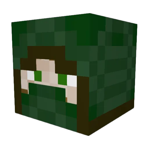 daysknight Minecraft avatar head, 3D render