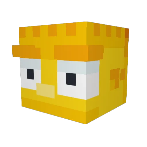 daywd Minecraft avatar head, 3D render