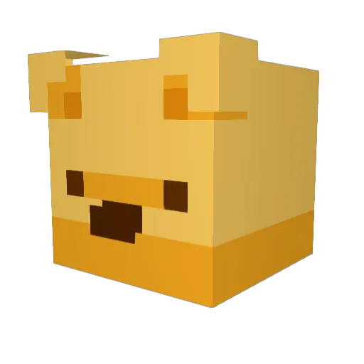 dayxin Minecraft avatar head, 3D render
