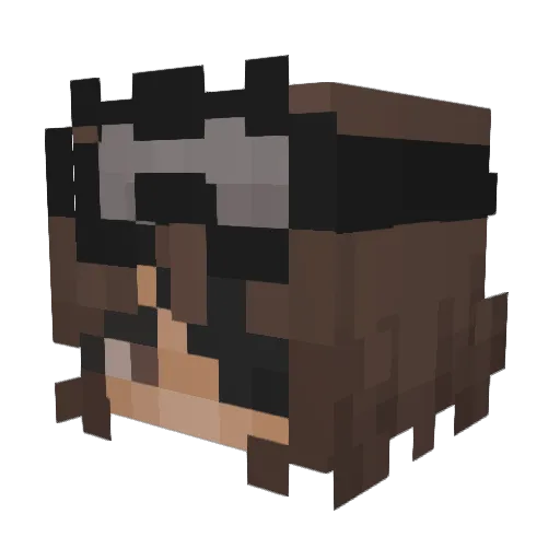 daz08 Minecraft avatar head, 3D render