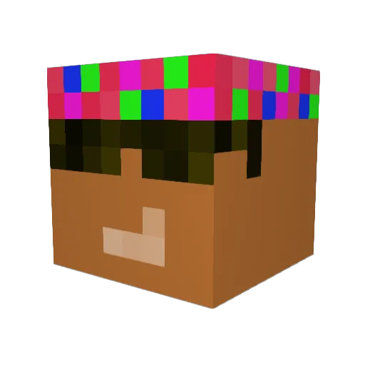 dazd Minecraft avatar head, 3D render