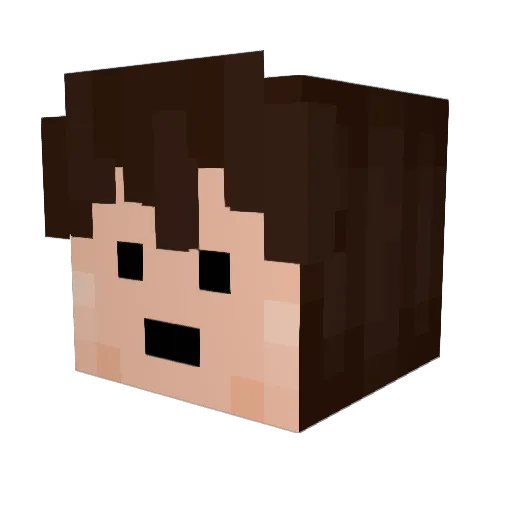 dazoura Minecraft avatar head, 3D render