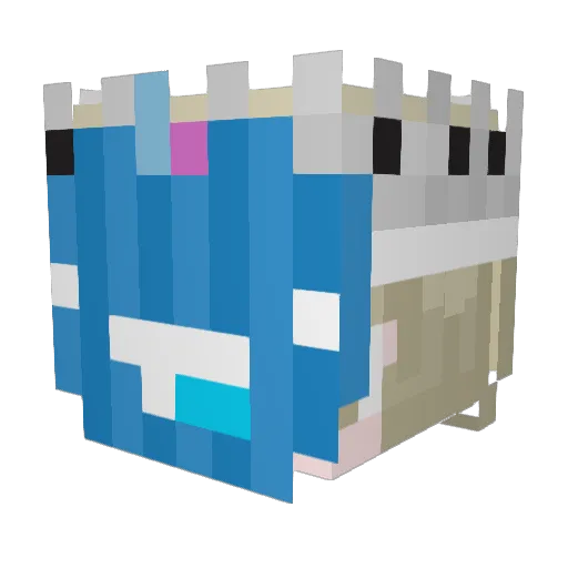 dazret Minecraft avatar head, 3D render