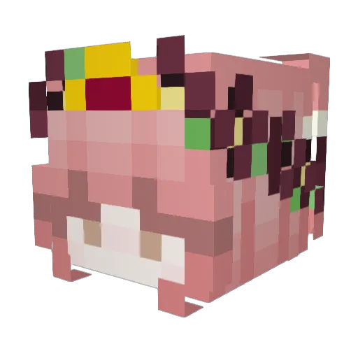 dazya Minecraft avatar head, 3D render