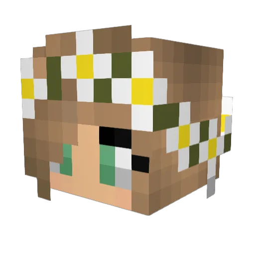 dazzlej Minecraft avatar head, 3D render