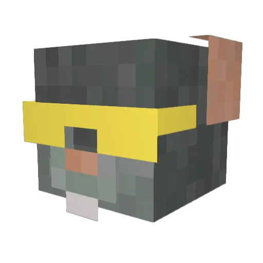 db124 Minecraft avatar head, 3D render