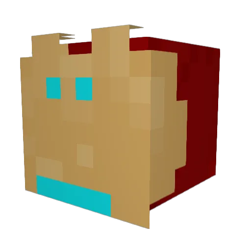 dbBTW Minecraft avatar head, 3D render