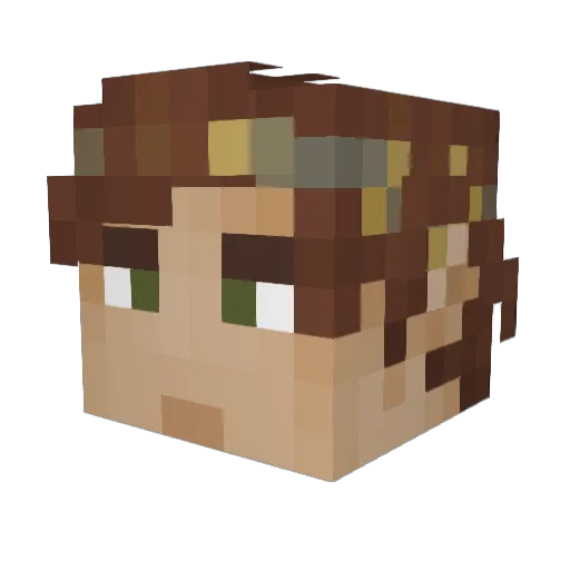 dbarker1226 Minecraft avatar head, 3D render