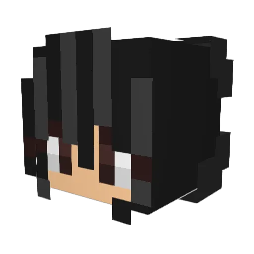 dbate Minecraft avatar head, 3D render
