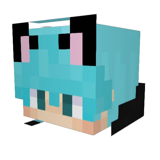 dbc53 Minecraft avatar head, 3D render