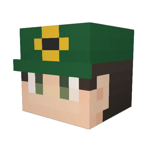 dbdbp Minecraft avatar head, 3D render