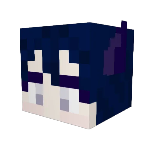 dbgkL Minecraft avatar head, 3D render