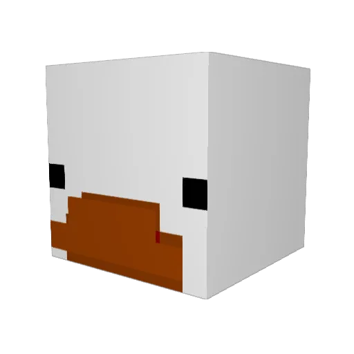 dbird64 Minecraft avatar head, 3D render